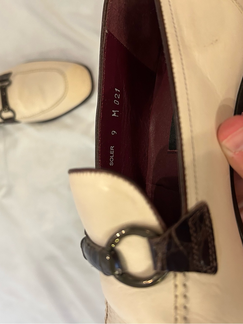 Mezlan Platinum Men’s Soler Horse Leather Loafers Sz 9 White - Picture 6 of 6